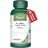 VORST R Alpha Lipoic Acid 300mg 60 Vegan Capsules | R ALA Powder Pills | Stabilized Antioxidant | Supports Nerve Health and A