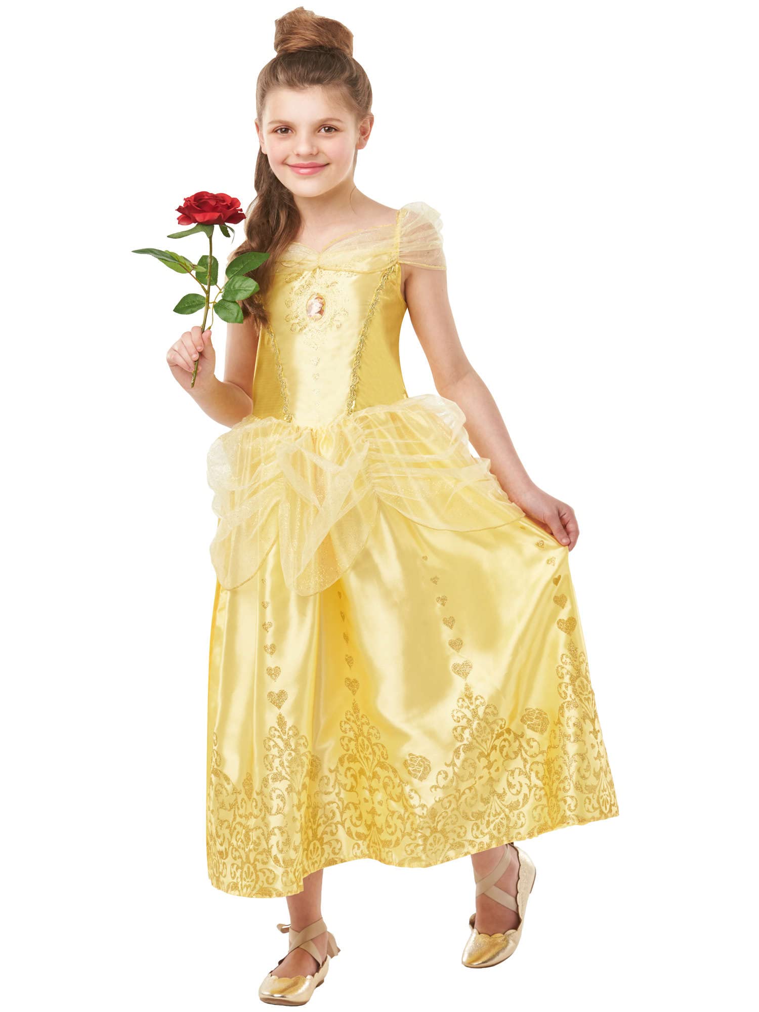 Rubie's 640711 Official Disney Princess Belle Gem Costume, Girls, Age 9-10 Years, Height 140 cm