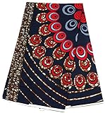 Super African Batik Wax Fabric,ankara Fabric African Print cotton Material for sewing Fashion Dresses, 6 Yards for Sale