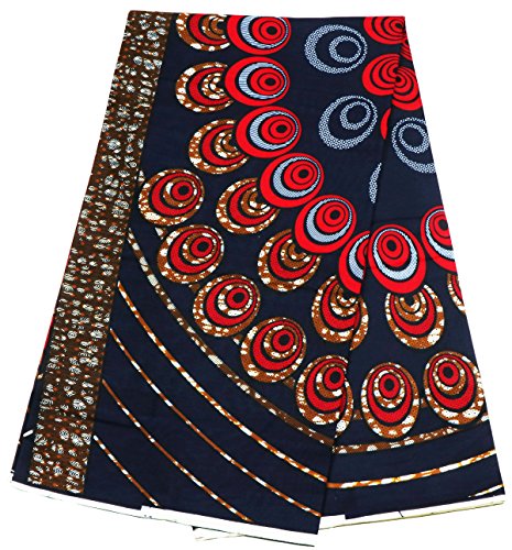 Super African Batik Wax Fabric,ankara Fabric African Print cotton Material for sewing Fashion Dresses, 6 Yards for Sale