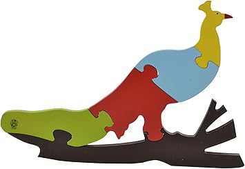 Skillofun Wooden Take Apart Puzzle Large - Peacock, Multi Color