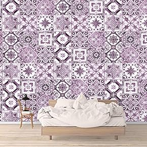 Wall Mural Beautiful Pattern of Mosaic Removable Self-Adhesive Large Wallpaper - 66x96 inches