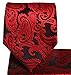 Men's 3pc Paisley Vest (L (Chest 44), Red/Black)
