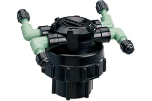 Orbit 3-Pack 67005 4-Port Drip Irrigation Manifold for 1/4 Inch Tube - Efficient Water Distribution for Your Garden