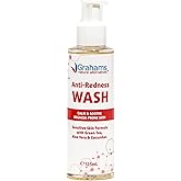 Grahams Natural Anti-Redness Face Wash for Rosacea – Gentle Facial Cleanser to Soothe and Calm Redness-Prone Skin With Green Tea, Aloe Vera and Cucumber | For Sensitive Skin (1 x 4.23 fl oz)