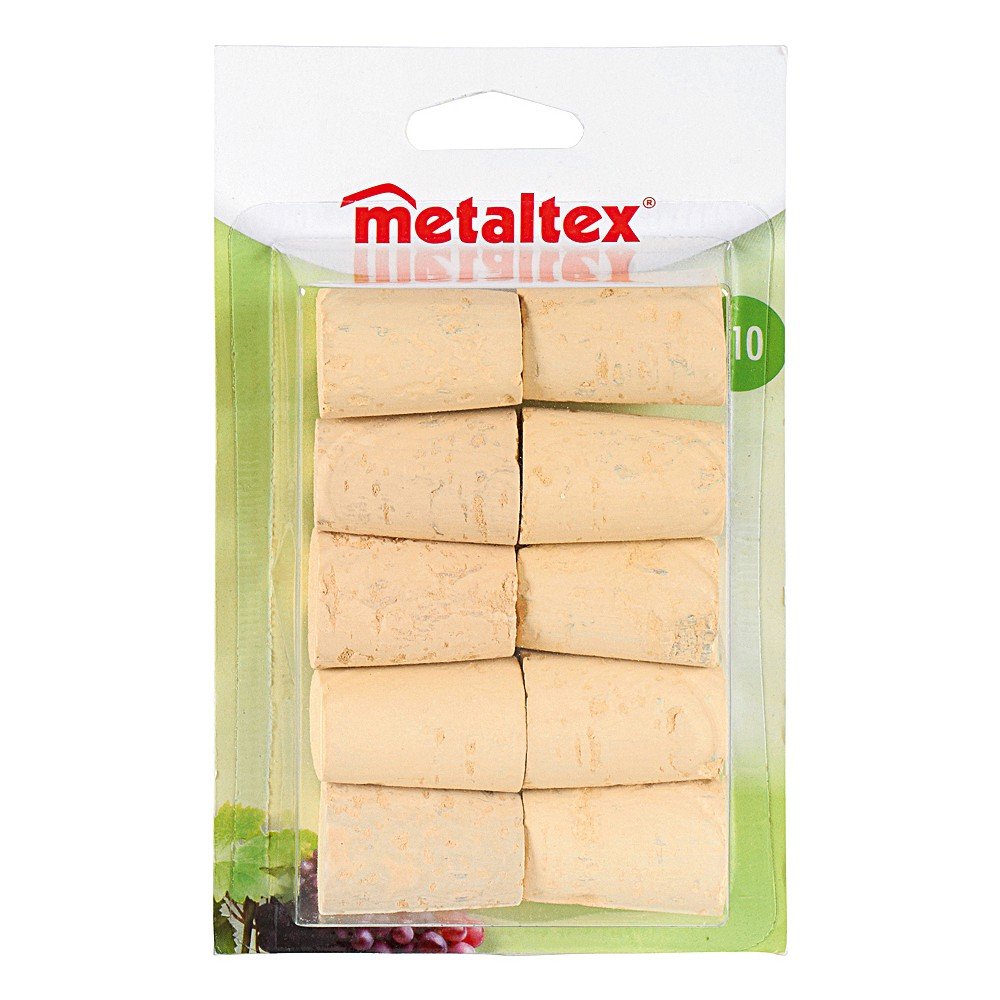 Metaltex Bottle Corks, Brown, 10-Piece