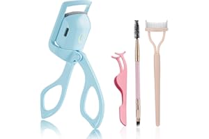 LUXURING Heated Eyelash Curlers,Heated lash Curler,Eye Lash Curler,Electric Eyelash Curler,3 Heating Modes with Sensing Heating Silicone Pad,Quick Natural Curling Eye Lashes,Bright Pink