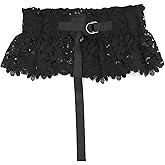 AIBEARTY Vintage Lace Waist Cincher Belt for Women Elegant Elastic Corset Belt Wide Wasitband Accessory