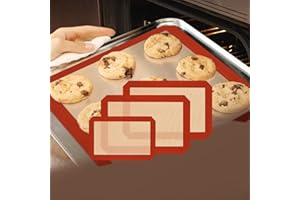 Silicone Baking Mat, 3 Pack Reusable Baking Mat, Non-Stick, Food Safe Silicone Mats for Baking, Oven Baking Sheet for Making 