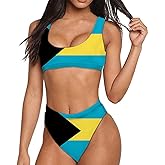 PrelerDIY Art Flag Bikini Sets One/Two Piece Swimsuit Bathing Suit Sport Swimwear Beachwear for Girl Women