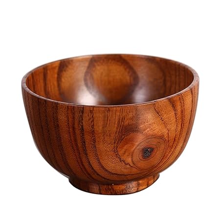 Homyl 1 Pieza Bol de Madera, No Adaptado para Microondas o ...