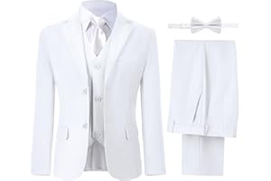 DHTS Boys' Suits Formal Tuxedo Slim Fit Boys Suit Set for Wedding Outfit Teen Boy Dress Clothes