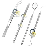 Basic Dentist EXAM KIT Cotton Tweezers Explorer