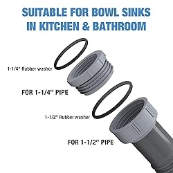 NiHome Flexible P-Trap Pipe Kit with Teflon Tape