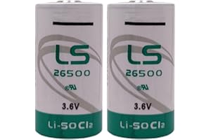 LITKEQ 2-Pack LS26500 C Size 3.6V 7.7Ah Battery for Fleet Monitoring, Tracking Devices for Hunting Dogs, Carbon Monoxide Dete