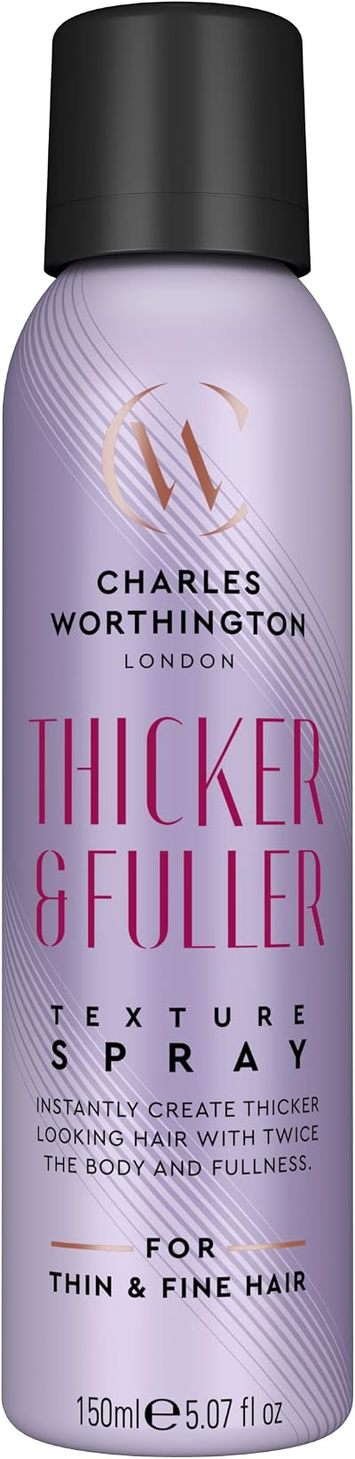 Charles Worthington Thicker Fuller Texture Spray for Fine Hair 150ml Volumising