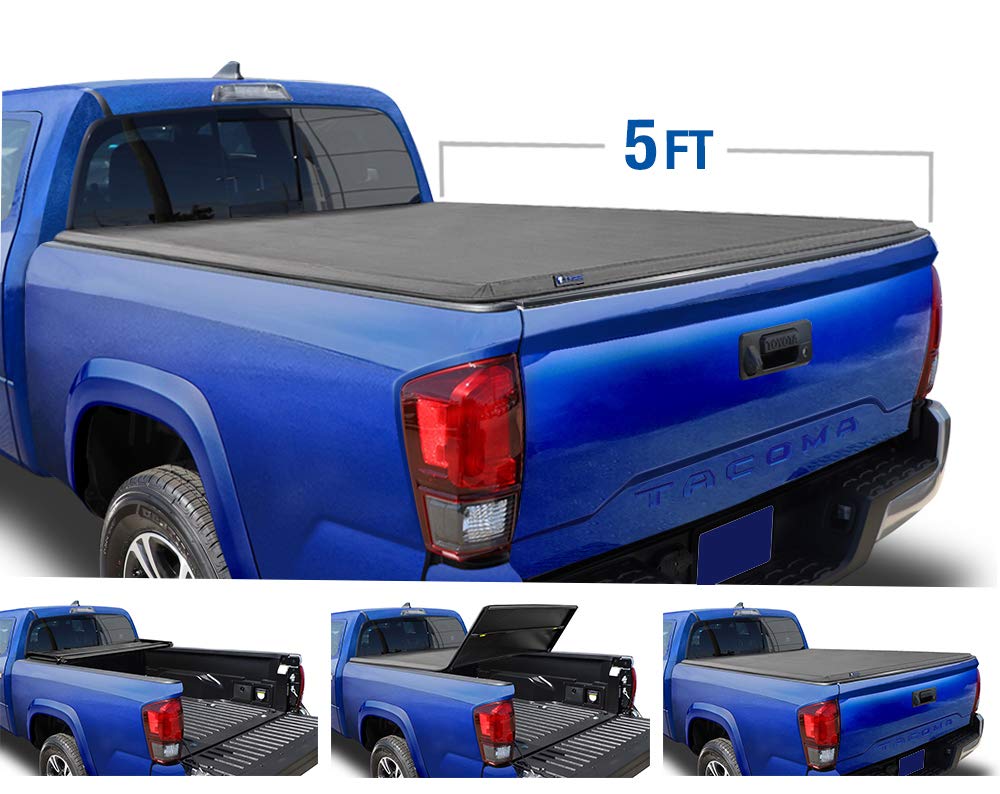 Truck Bed Accessories Blk Soft Vinyl RollUp Tonneau Cover Assembly Fit