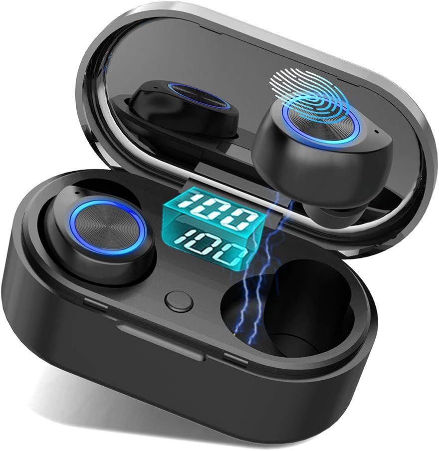 Bluetooth 5.0 Wireless Earbuds with Charging Case,Touch Control Headset TWS Stereo Noise Canceling Waterproof Headphones…