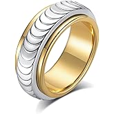 Raivari 14K Gold Plated Spiral Ring Fashionable Anxiety & Stress Relieving Jewelry for Daily Wear and Gifts