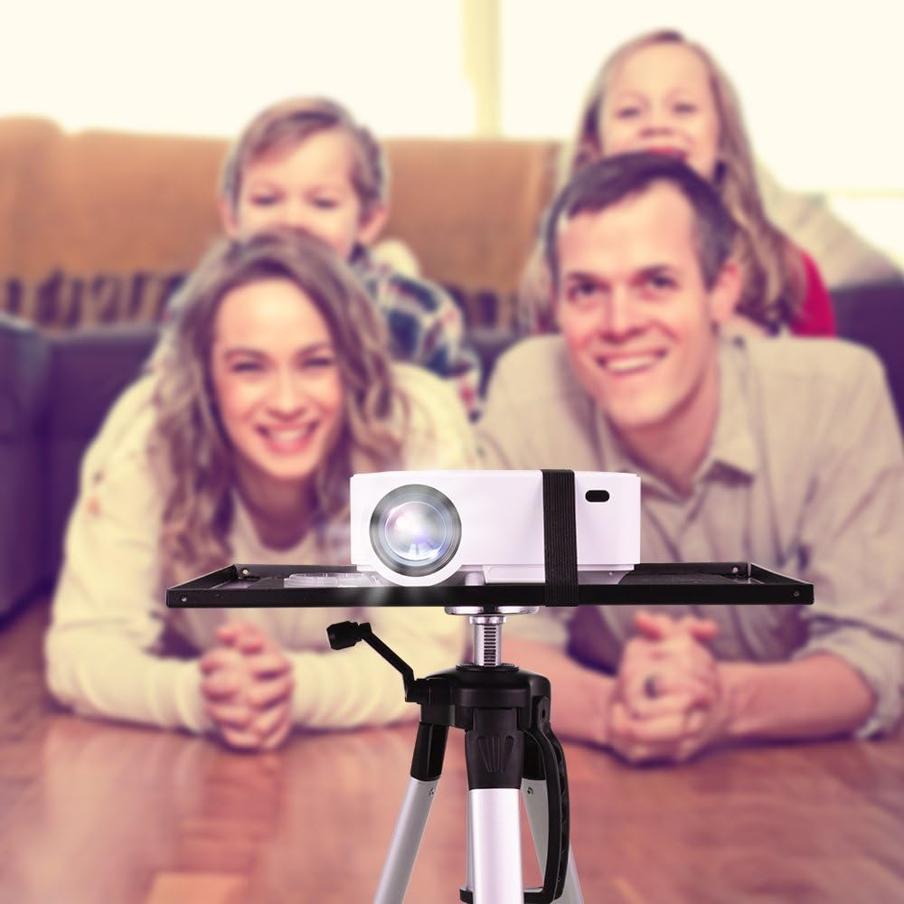 VANKYO Aluminum Tripod Projector Stand, Adjustable Laptop Stand, Multi-Function Stand, Computer Stand Adjustable Height 17'' to 46'' for Laptop with Plate and Carrying Bag (1-Silver): Electronics