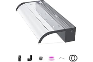 LONGRUNNEW Waterfall Spillway, Clear Acrylic Pool Fountain w/Top Open Lip & Pipe Connector Kits for Outdoor/Indoor Decorative, 23.6'' Pool Water Feature for Garden Patio, Backyard Koi Pond Decor