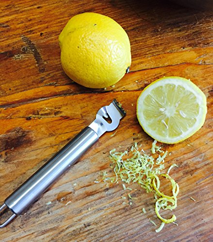 image for Zesto Lemon Zester with Channel Knife. Best tool to add Citrus Zest an