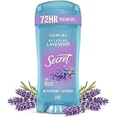 Secret Fresh Antiperspirant Deodorant for Women, 72hr Breathable Sweat &amp; Odor Protection, Instant Freshness &amp; Gentle, PH Balancing Minerals, Clear Gel, Relaxing Lavender Scent, 2.6 oz