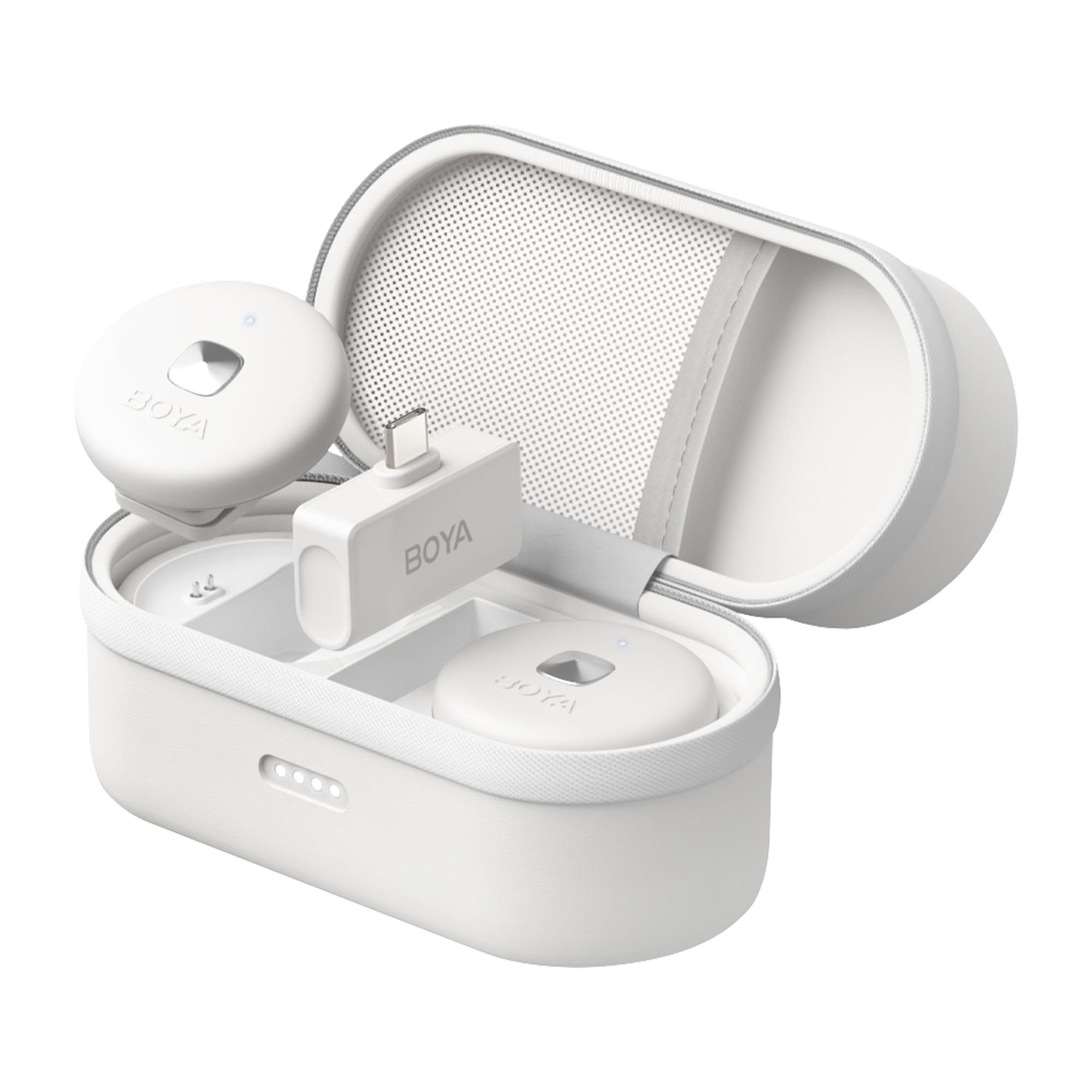 BOYA Wireless Lavalier Microphone for iPhone 15 Android USB C PC Laptop