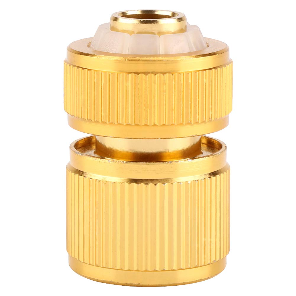 Hose Connector Quick Connect Leak Proof Aluminum Alloy Pipe Adapter Corrosion Resistant Portable Lightweight Brass Gold Practical
