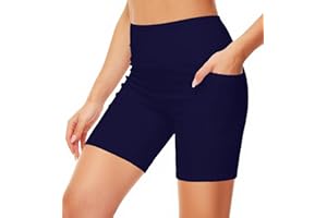AOBUTE Women Swim Bike Shorts Sun Protection High Waisted UPF Pants with Pockets