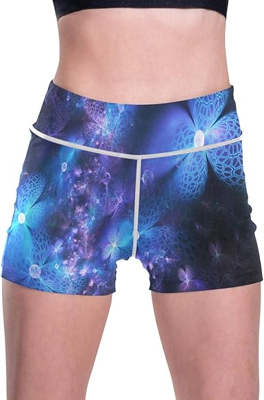 blue yoga shorts