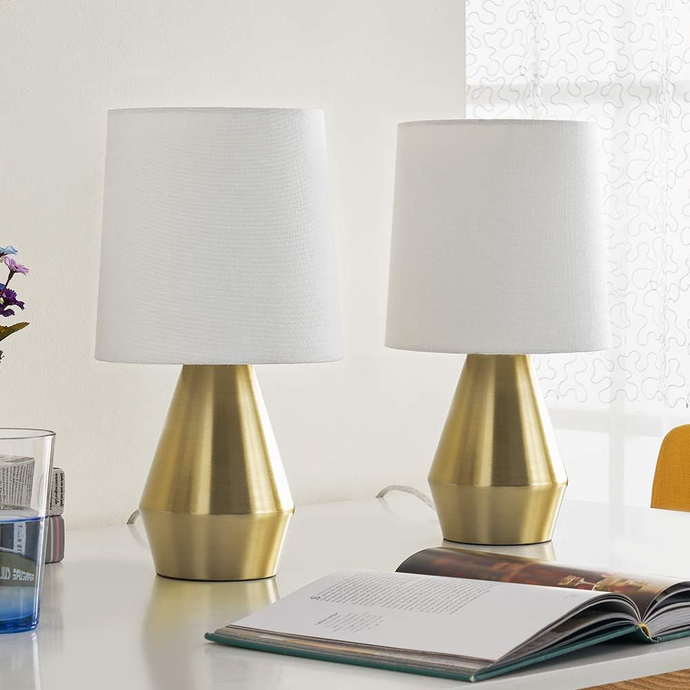 USBPair of Table Lamp, Bedside Lamp&Modern Table with 2 Useful USB