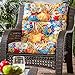 Greendale Home Fashions Indoor/Outdoor High Back Chair Cushion, Aloha Red