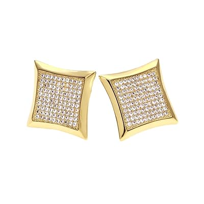 Diamond Shape Men's Hip Hop Stud Earrings with Sri Lanka Ubuy