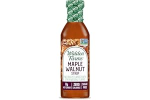 Walden Farms Maple Walnut Syrup – Perfect for Pancakes, Waffles, Desserts – Zero Calorie, Sugar-Free, Low Carb, Keto-Friendly, Gluten-Free, Vegan – 12 oz Bottle