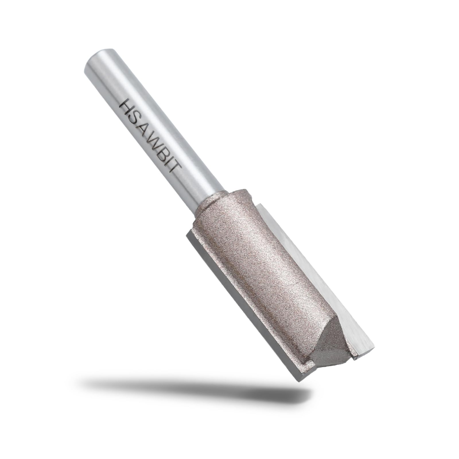 hsawbit Straight 2-Flute Router Cutter, 1/4 Inch Shank, 11mm Cut Diameter & 30mm Cut Length, Flush Trim Router Bit for Woodworking