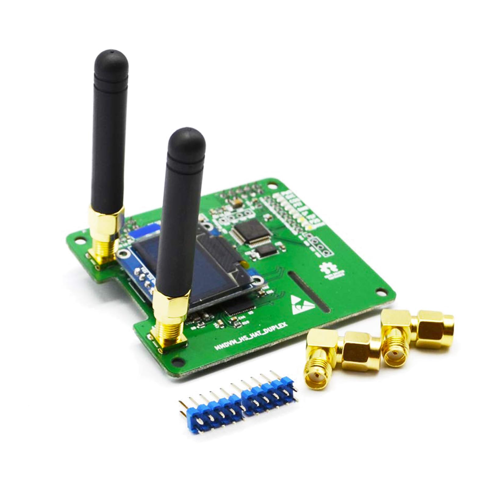 AURSINC MMDVM Duplex Hotspot Module Dual Hat V1.5.2 with 0.96 OLED Display, Support P25 DMR YSF NXDN DMR Slot 1 + Slot 2 for Raspberry Pi, Pi Zero (with OLED)