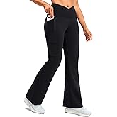 G Gradual Women's Fleece Lined Pants Water Resistant Winter Thermal Flare Leggings Hiking Snow Pants for Women 4 Pockets