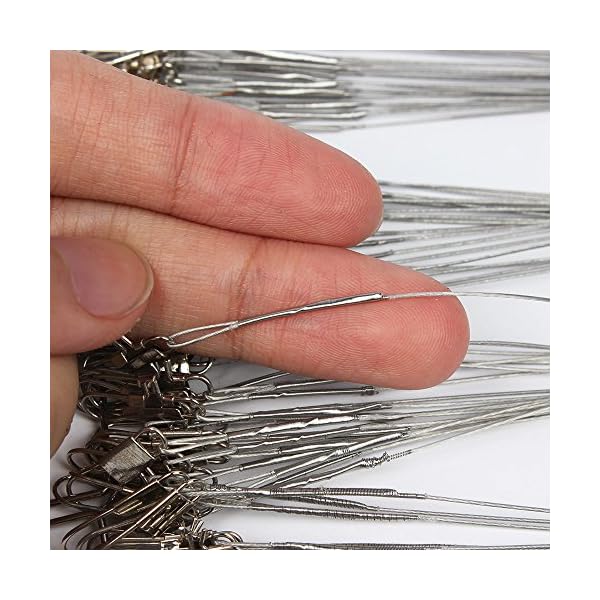 Saltwater-Stainless-Line-Wire-Fishing-Leaders-Line-Silver-8kg10kg12kg-Pack-of-60