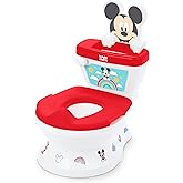Bright Starts Disney Junior Mickey Mouse My Size Potty Training Toilet, Toddler Potty Chair with Flushing & Cheering Sounds, Removable Seat with Splash Guard & Handles, Ages 18+ Months, Up to 50 lbs