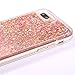SUPVIN Bling Glitter Sparkle Shiny Liquid Phone Case for Girls Women Floating Bumper Cute Case with Rhinestone Diamond [TPU+PC] Compatible for iPhone 7 Plus/iPhone 8 Plus(Pink)