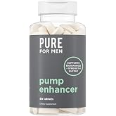 Pure for Men Pump Enhancer Pre Workout, Nitric Oxide Booster (90 Count) | L-Arginine & L-Citrulline Nitric Oxide Booster, Mus