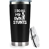 Broken Arm Gifts - Funny Get Well Soon Knee Surgery & Hospital Gifts - I Do All My Own Stunts 20 Oz Stainless Steel Tumbler