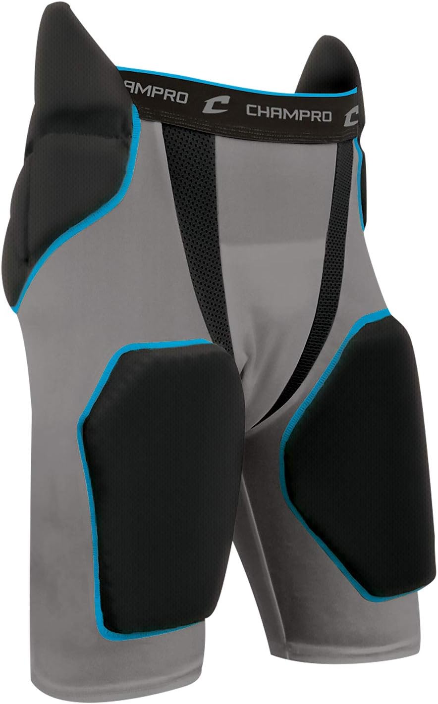 CHAMPRO Adult Tri-Flex Integrated 5 Pad Girdle : Sports & Outdoors