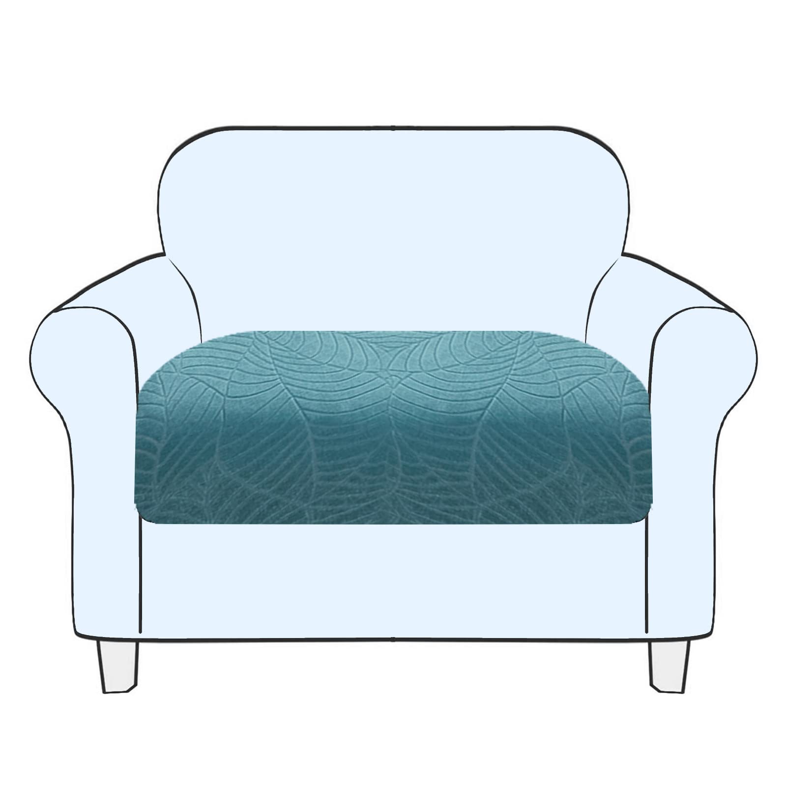 SHUOJIA Sofa Seat Cushion Cover Stretch Cushion Covers Non-slip Slipcover Cover for Sofa Seat Cushions Seat Couch Cover for Pets & Kids (Blue,Large-1-Seater)