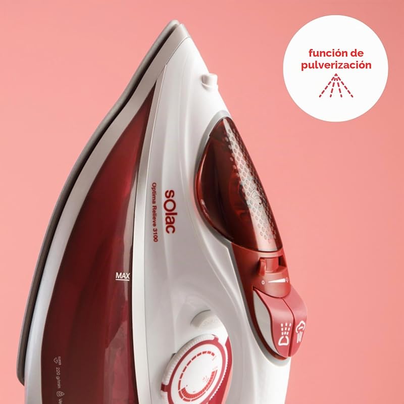 Optima Relief 3100 Steam Iron 3100W, Sopro 220 g/min, Cerâmica
