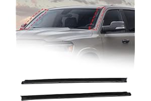FZJDSD 1Pair Front Right&Left side Windshield Molding Strip Compatible with Dodge Ram 1500 2500 3500 4500 5500 2009-2022 Exterior Windshield Molding Trim Windshield Weatherstrip #68297609AB 68297608AB