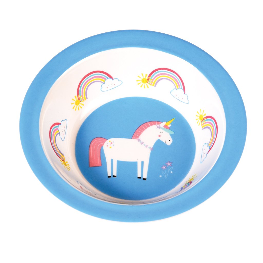 Rex London Rainbow and Unicorn Melamine Bowl