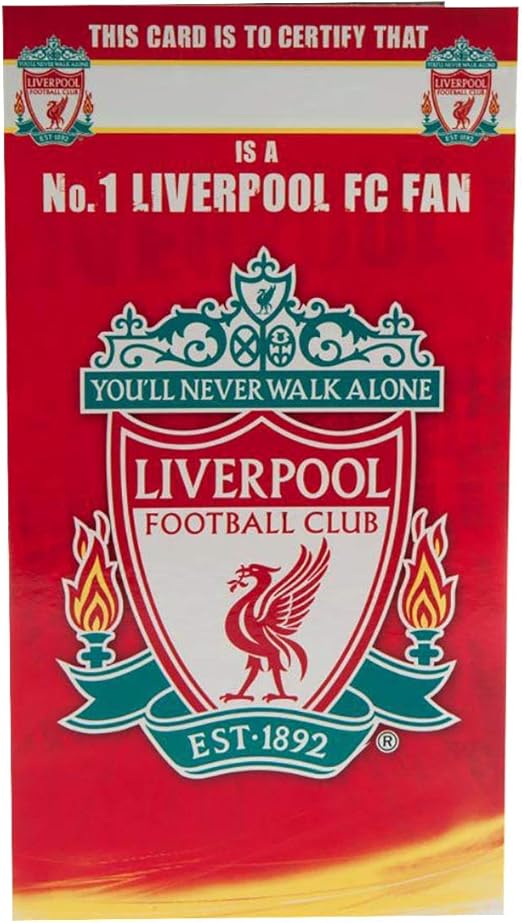 Liverpool FC No 1 Fan Birthday Card Amazon.co.uk Clothing