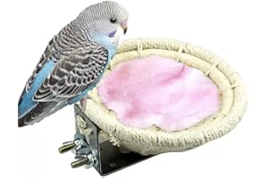 YAMIBOBO Bird Nest Natural Handmade Rope Weaved Egg Cage for Canary Finch Budgie Bird Breeding Nest House Cage Accessories 4.5inch